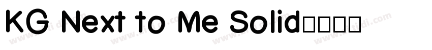 KG Next to Me Solid字体转换